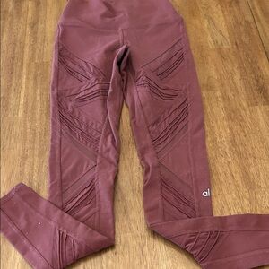ALO Yoga rust Textured Leggings probably XS